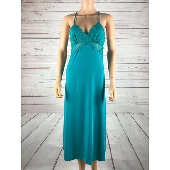INC Chemise Full Length Nightgown, Tropical Green NWT XS - Picture 7 of 11